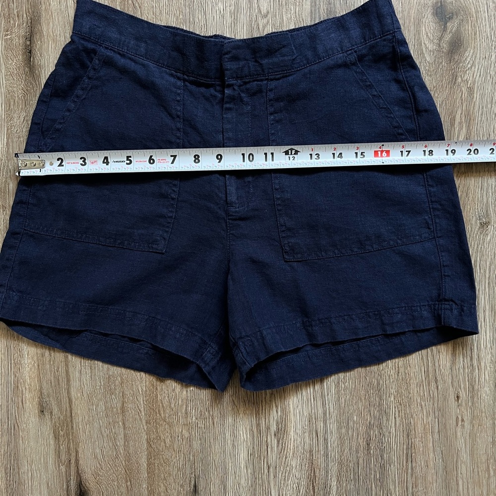 Rachel Zoe High Waist Blue linen Shorts Size Small. - Picture 5 of 7